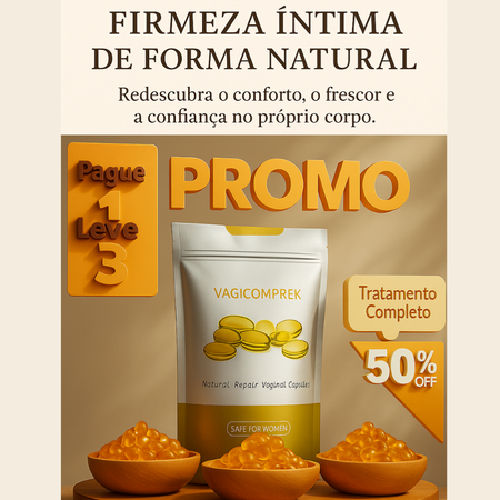 Cápsulas Vаgіnаіѕ 6 em 1 | Melhora a lubrificação e desperta sua libido naturalmente - VagiComprex™