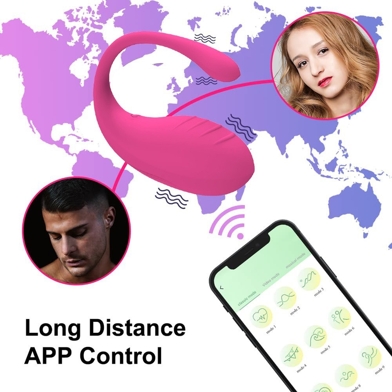 Vibrador Bluetooth Recarregável e 10 modos de vibração CS-LONGO FIO